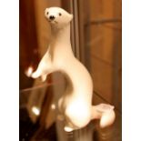 Russian ceramic stoat figure,