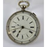 800 grade silver chronometer pocket watch