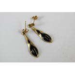 9 ct gold drop earrings