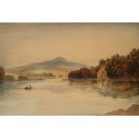 Lakeland watercolour painting signed R King
