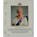 Collection of mint postage stamps celebrating the 80th birthday of the Queen Mother