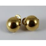 9 ct yellow gold clip on stud earrings