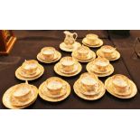 Royal Stafford china 36 piece Chinese influence tea ware