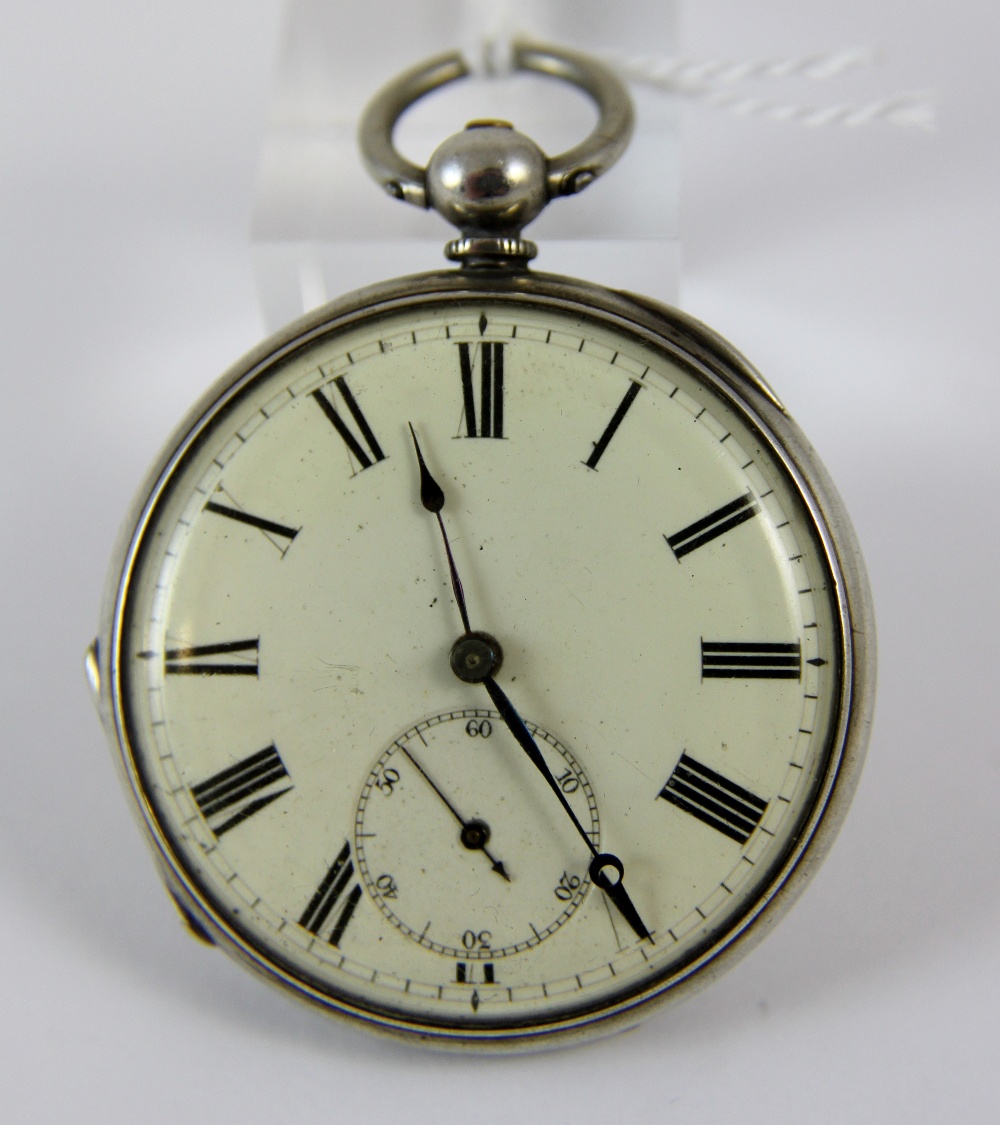 Fine silver continental fob watch