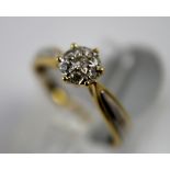 18 ct vintage diamond cluster ring,