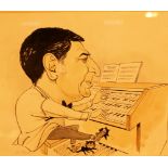 Caricature of a well know organ player