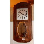 Oak framed Westminster Chime wall clock c1920