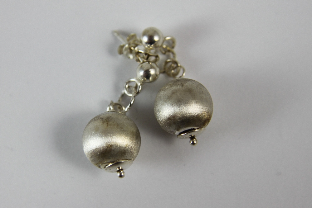 Silver drop earrings