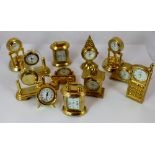 Quantity of miniature mixed clocks