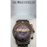 Globenfeld multi dial wristwatch on stainless steel strap