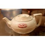 Original London and North Western Railway Rugby china teapot by Copeland