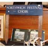 Vintage wooden sign Northwich Festival Choir