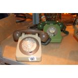 Two retro BT telephones