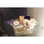 Quantity of mixed items including ceramics and an anniversary George V tin