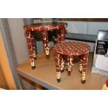 Pair of giraffe style small tables/stools