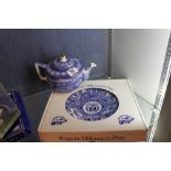 Rington's teapot and millennium plate