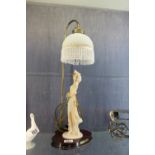 Ceramic figurine table lamp