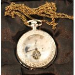 Heritage Collection Spirit of Time silver plated pocket watch,