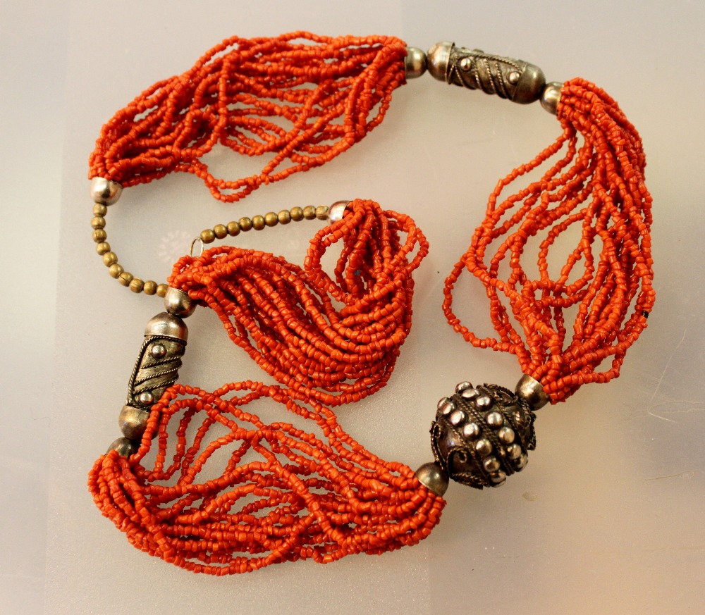 Hand crafted coral necklace