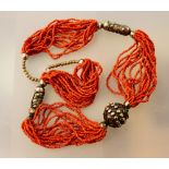 Hand crafted coral necklace