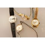 Four ladies wristwatches including Swiss made Roamer