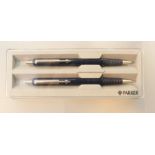 Cased twin Parker pens
