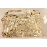 A quantity of old chandelier crystals,