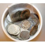 Box of mixed British and foreign coinage