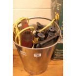 Bucket with tool contents