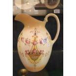 Large Devon ware decorative ceramic jug