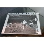 Signed Geoff Hurst autograph with photograph, unmounted,