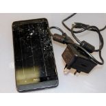 HTC smart phone with charger,