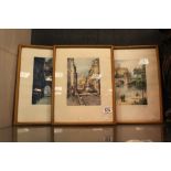 Three signed continental watercolours