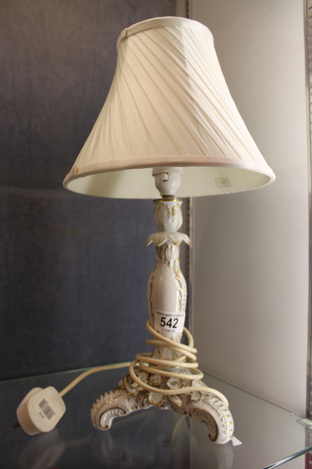 Ceramic table lamp marked Dresden,