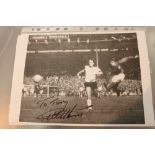 Signed Geoff Hurst autograph with photograph, unmounted,