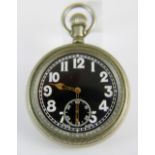 Military pocket watch with screw back