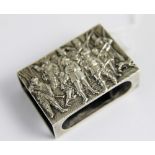 Dutch silver matchbox holder