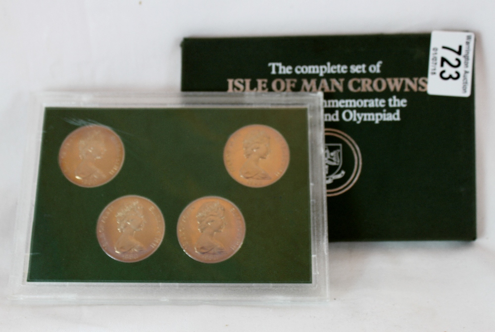 Complete set of Isle of Man Crowns minted to commemorate the 22nd Olympiad