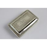 Silver snuff box. Assay Birmingham 1819.