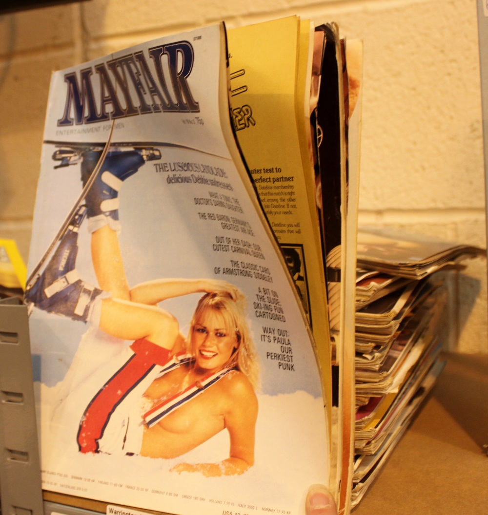 Approximately 60 Mayfair mens magazines from the 1980's.