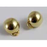 9 ct gold clip on earrings. 2.