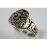 Silver celtic knot ring,