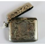 Silver vesta case.