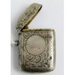 Silver vesta case.