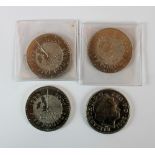 Four £5 coins 1999 - 2001