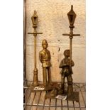 Two vintage brass figures