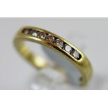 18ct 0.27ct 7 stone half eternity ring 4.