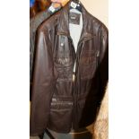 Gents Vallaini leather jacket size XXL