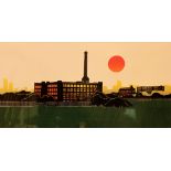 Framed limited edition print, Manchester from Miles Platting, signed Jean Hobson,