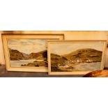 Pair of oil on board by CD Taylor, Porth Dinllaen and Tal-y-Llyn,